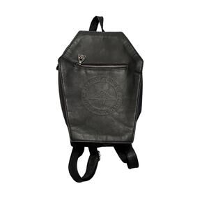 Blackcraft Black Coffin Embossed Backpack Purse